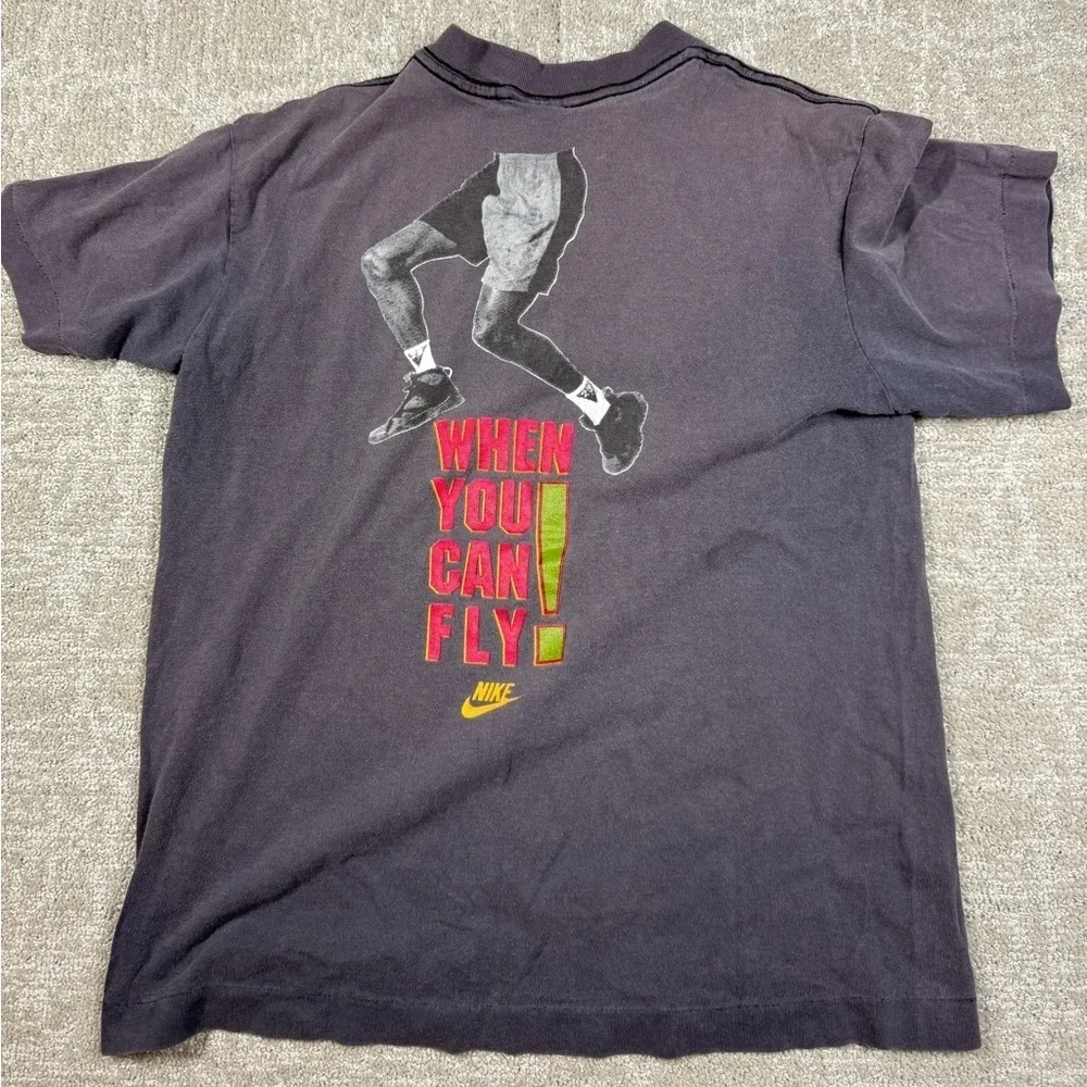 Vintage 90s Nike “Why Drive, You can Fly” Single Stitch Youth Medium T Shirt